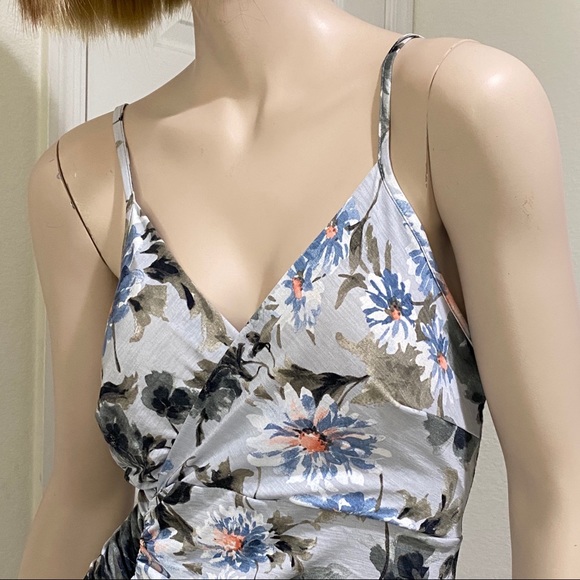 Rhapsodielle Asymmetrical Floral Surplice Dress M - Picture 7 of 14